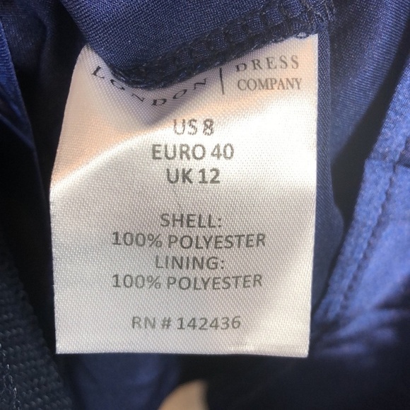 The London Company Dress Midi Navy Lace Evening 8 - Picture 10 of 11